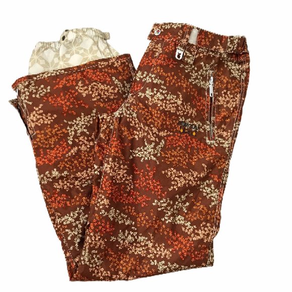 SPECIAL BLEND Snowboard Pants Brown Floral Women's - Picture 10 of 11